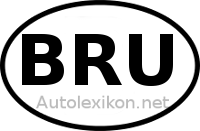 Länderkennzeichen mit BRU