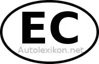 Länderkennzeichen mit EC