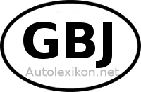 Länderkennzeichen mit GBJ