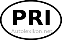 Länderkennzeichen mit PRI