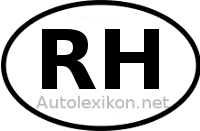 Länderkennzeichen mit RH