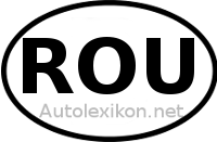 Länderkennzeichen mit ROU