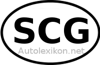Länderkennzeichen mit SCG
