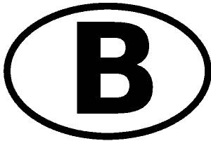 Länderkennzeichen mit B
