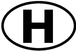 Länderkennzeichen mit H