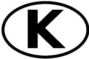 Länderkennzeichen mit K