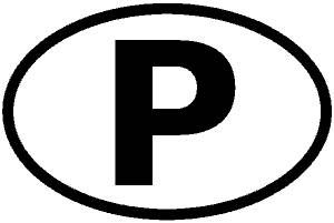 Länderkennzeichen mit P