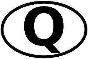 Läenderkennzeichen mit Q
