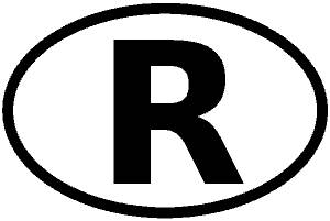 Länderkennzeichen mit R