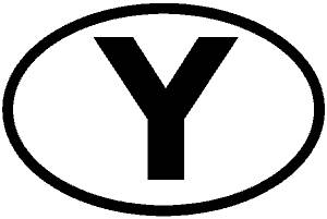 Länderkennzeichen mit Y