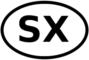 Länderkennzeichen SX