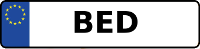 Kennzeichen mit BED