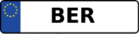Kennzeichen mit BER