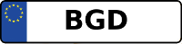 Kennzeichen mit BGD