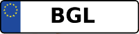 Kennzeichen mit BGL