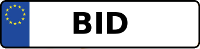 Kennzeichen mit BID