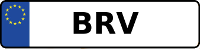 Kennzeichen mit BRV