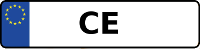 Kennzeichen mit CE
