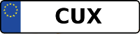 Kennzeichen mit CUX