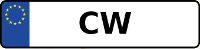 Kennzeichen mit CW