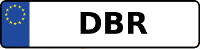 Kennzeichen mit DBR