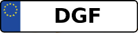 Kennzeichen mit DGF
