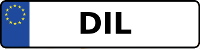 Kennzeichen mit DIL