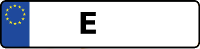 Kennzeichen mit E
