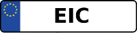 Kennzeichen mit EIC