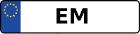 Kennzeichen mit EM
