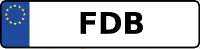 Kennzeichen mit FDB