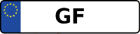 Kennzeichen mit GF