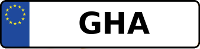 Kennzeichen mit GHA