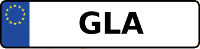 Kennzeichen mit GLA