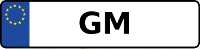 Kennzeichen mit GM
