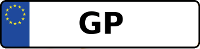 Kennzeichen mit GP