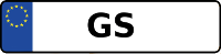 Kennzeichen mit GS