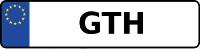 Kennzeichen mit GTH