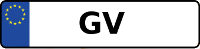 Kennzeichen mit GV