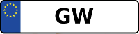 Kennzeichen mit GW