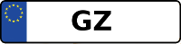 Kennzeichen mit GZ