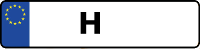 Kennzeichen mit H