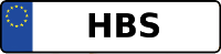 Kennzeichen mit HBS