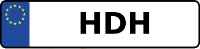 Kennzeichen mit HDH