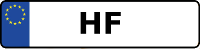 Kennzeichen mit HF
