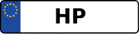 Kennzeichen mit HP