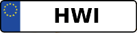 Kennzeichen mit HWI