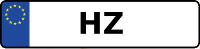 Kennzeichen mit HZ