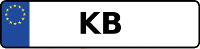 Kennzeichen mit KB