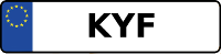 Kennzeichen mit KYF